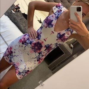Pink and purple floral dress!
